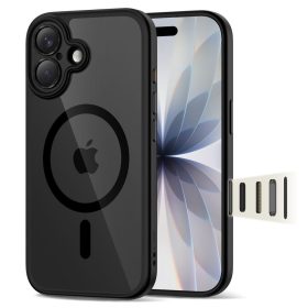   Tech-Protect MagPeak MagSafe CC tok – iPhone 17, fekete / átlátszó