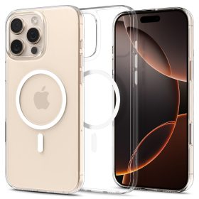  Spigen Thin Fit T MagSafe CC tok – iPhone 16 Pro Max, átlátszó / fehér