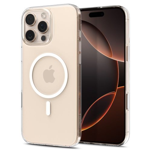 Spigen Thin Fit T MagSafe CC tok – iPhone 16 Pro Max, átlátszó / fehér