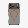 Spigen Ultra Hybrid MagSafe tok – iPhone 17 Pro, matt fekete / narancssárga