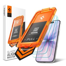   Spigen AlignMaster Glas.tR Slim kijelzővédő üveg – iPhone 17, átlátszó, 3 db