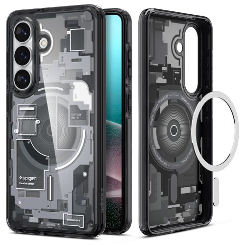 Spigen Ultra Hybrid MagSafe tok – Samsung Galaxy S26, fekete, zero one mintás