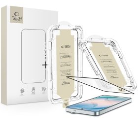   Tech-Protect Quick Set Ar+ tükröződéscsökkentő kijelzővédő üveg – Samsung Galaxy S26, fekete keret, 1 db