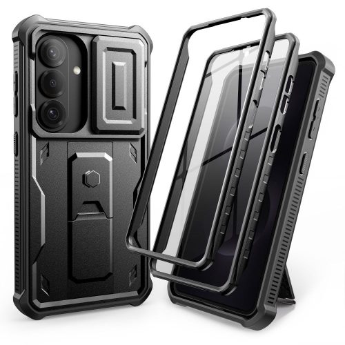 Tech-Protect Kevlar Cam+ tok – Samsung Galaxy S26, fekete, 2 első kerettel