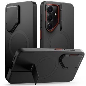   Tech-Protect Kevlar Aura MagSafe tok – Samsung Galaxy S26, fekete / narancssárga