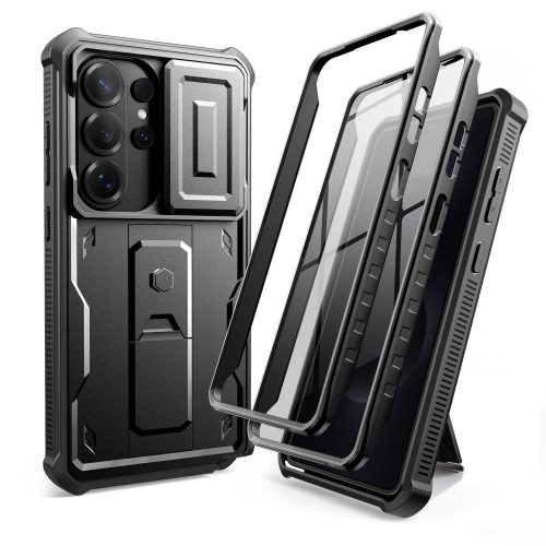 Tech-Protect Kevlar Cam+ tok – Samsung Galaxy S26 Ultra, fekete, 2 első kerettel
