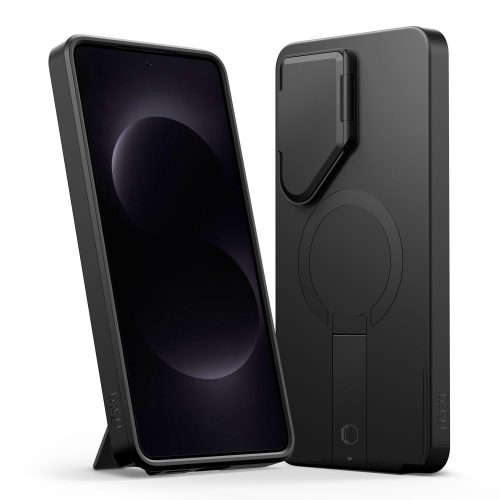 Tech-Protect Kevlar Aura MagSafe tok – Samsung Galaxy S26 Ultra, fekete / narancssárga