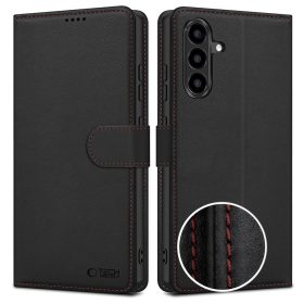   Tech-Protect Wallet tok – Samsung Galaxy A57 5G, fekete / piros