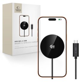   Tech-Protect A50 mágneses töltőpad, 25 W, Qi2.2 / MagSafe, fekete