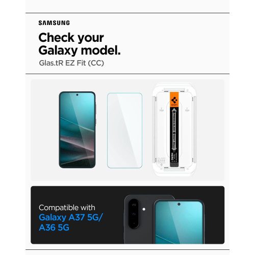 Spigen Glas.tR EZ Fit HD kijelzővédő üveg – Samsung Galaxy A36 / A37 5G, átlátszó, 1 db