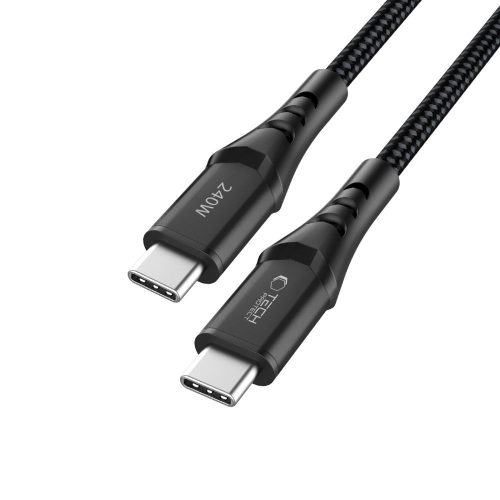 Tech-Protect Ub11T UltraBoost USB-C–USB-C töltőkábel, 240 W, 2 m, fekete