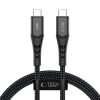 Tech-Protect Ub11T UltraBoost USB-C–USB-C töltőkábel, 100 W, 1 m, fekete