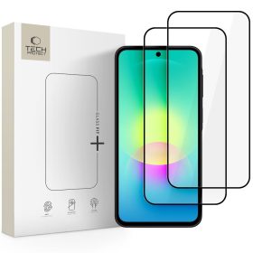   Tech-Protect Glass Fit+ kijelzővédő üveg – Samsung Galaxy A27 5G, fekete keret, 2 db