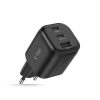 Tech-Protect NCA100W GaN AVS hálózati töltő, 100 W PD, 2× USB-C + 1× USB-A, fekete