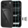 Tech-Protect MagOne MagSafe CC tok – iPhone 17 Pro / 18 Pro, fekete / átlátszó, 2 db üveggel