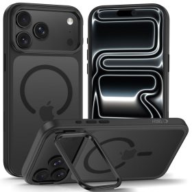   Tech-Protect MagStand MagSafe CC tok – iPhone 17 Pro / 18 Pro, matt fekete