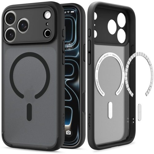 Spigen Ultra Hybrid MagSafe tok – iPhone 17 Pro Max / 18 Pro Max, matt fekete