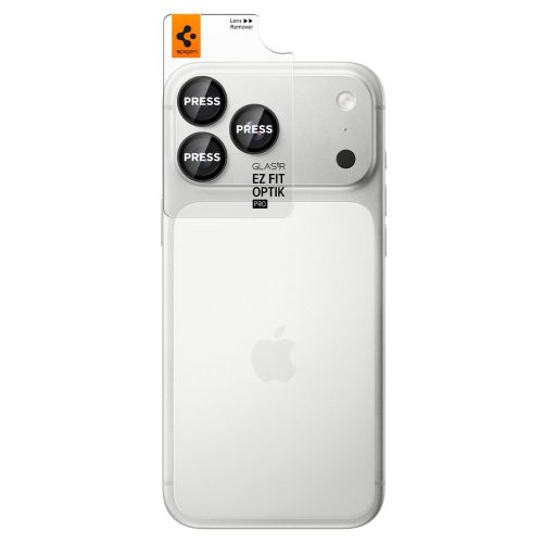 Spigen Optik Pro Glas.tR EZ Fit kameravédő üveg – iPhone 18 Pro / 18 Pro Max, fekete, 2 készlet