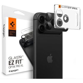   Spigen Optik Pro XL Glas.tR EZ Fit kameravédő üveg – iPhone 18 Pro Max, fekete, 1 készlet