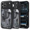 Spigen Ultra Hybrid MagSafe tok – iPhone 17 Pro / 18 Pro, fekete, zero one mintás