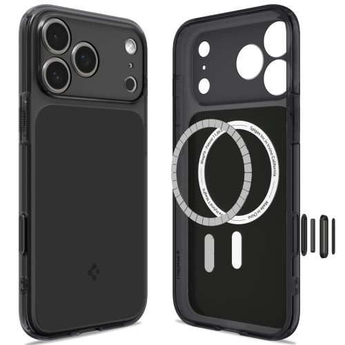 Spigen Ultra Hybrid T MagSafe CC tok – iPhone 17 Pro / 18 Pro, matt fekete