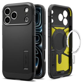   Spigen Tough Armor T MagSafe CC tok – iPhone 17 Pro / 18 Pro, fekete