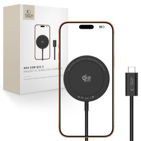   Tech-Protect A54 mágneses töltőpad, 25 W, Qi2.2 / MagSafe, fekete