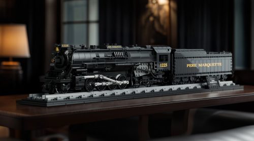 Nifeliz Pere Marquette 1225 Gőzmozdony – Építőkocka Vonatmodell (NF10323, 1587 db)